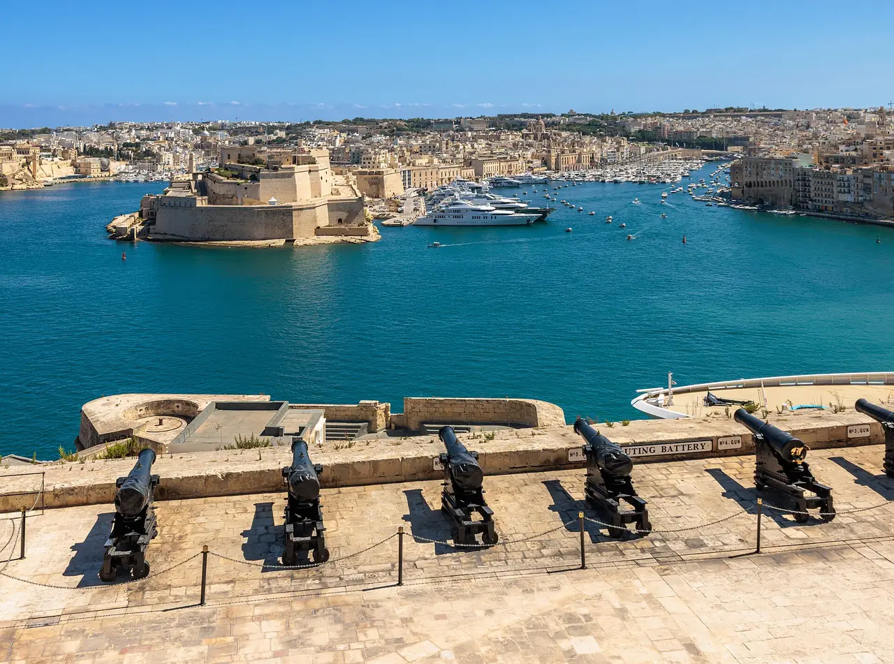 Malta's Grand Harbour seen from Valletta